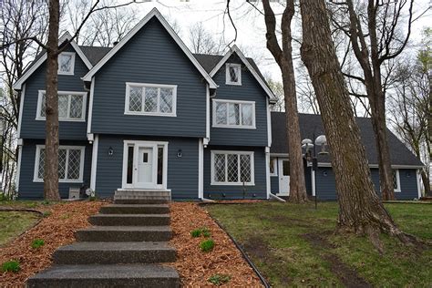 evening blue hardie siding